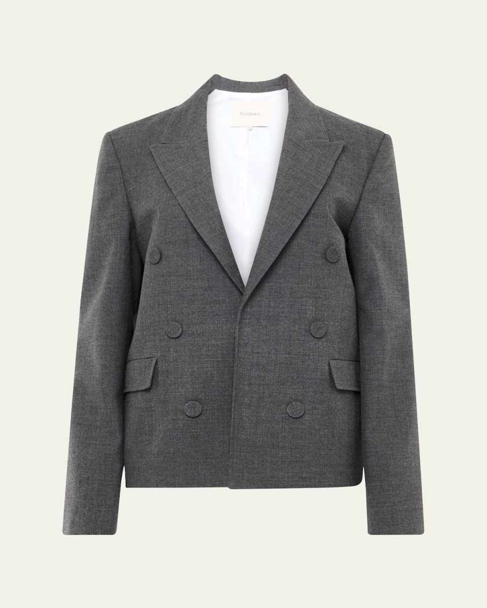 Double Breasted Tailored Wool Jacket